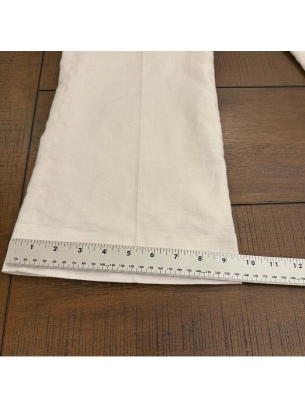 J.Crew Hayden Kickout Crop Pant Stretch Linen White Size 14 High Rise Lined - Picture 6 of 12